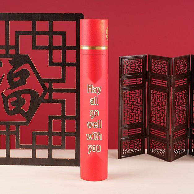 2026 Year of the Horse Red Spring Festival Couplets Gift Box with Custom Hot Stamped Logo.