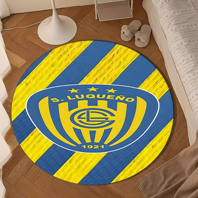 Luqueno Club Emblem Round mat, Anti-slip Circle Carpet Chair rug For livingroom,Bedroom, doormat home decor Gift Christmas Gifts