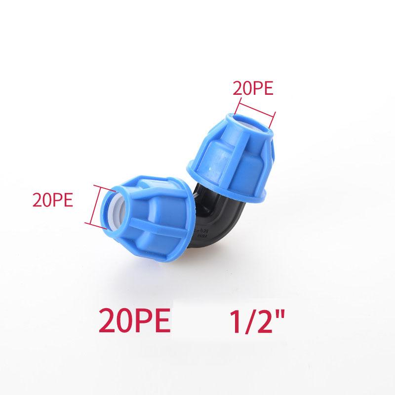 1pcs 20/25/32mm 1/2" 3/4" 1" PE Pipe Quick Connector Elbow Reducing Water Pipe Joint Tap Water Irrigation