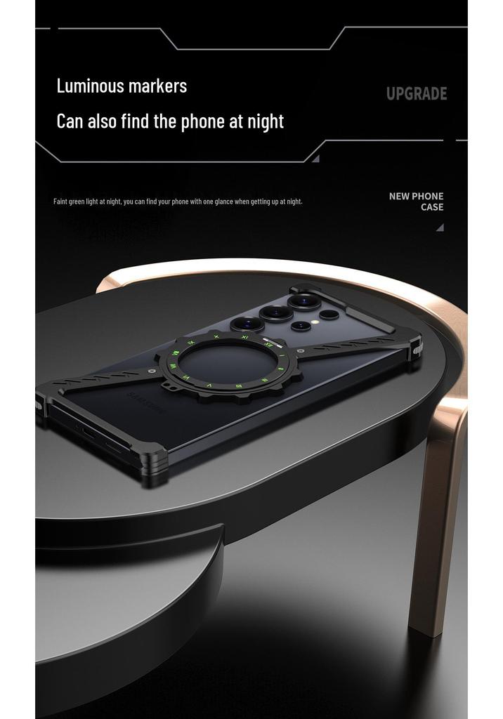 Samsung S25 Ultra Z-Type Metal Heat Dissipation Rotating Phone Case