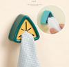 Self-Adhesive Towel Clips Punch-Free Wall Mount Rag Holder Multifunctional Hook For Kitchen Bathroom Dishcloth Storage