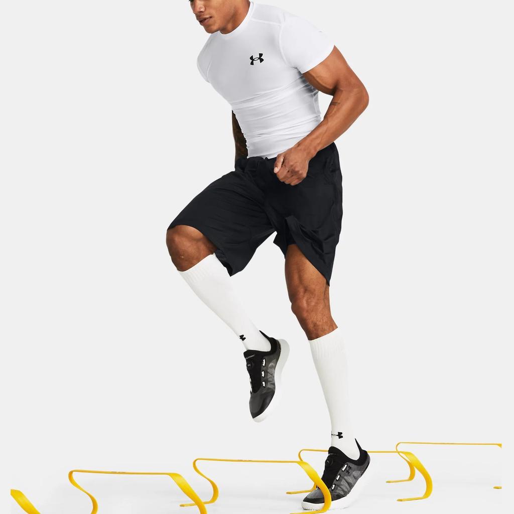 Under Armour HeatGear OG Logo Print Slim Fit Crew Neck T-Shirt Men White 1387560-100