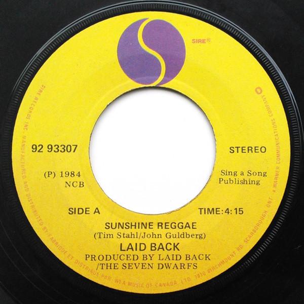 

7inch Record LAID BACK Sunshine Reggae 9293307 Sire 1984 Canada Reggae Ska Dub Used