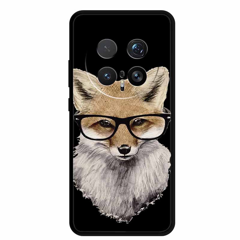 Cartoon Case For Honor Magic8 Pro 5G Case Black Silicone TPU Soft Back Cover For Honor Magic8Pro 2025 Case Shockproof Funda Para