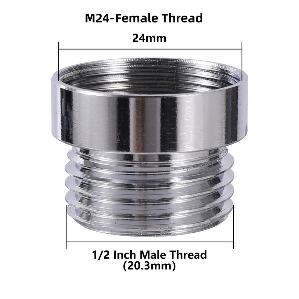 Water Faucet Adapter 1/2'' 3/4'' To M18 M22 M24 Thread Connector Faucet Coupler Water-Tap Joint Fitting For Gardening Irrigation