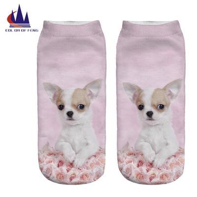 Volpino Italiano Dog Paws Pattern Men-Women Adult Ankle Socks Novelty Socks