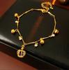 Gold-Plated Zircon Sun & Heart Bracelet: Stylish, Versatile, Elegant Light Luxury Jewelry for Women.