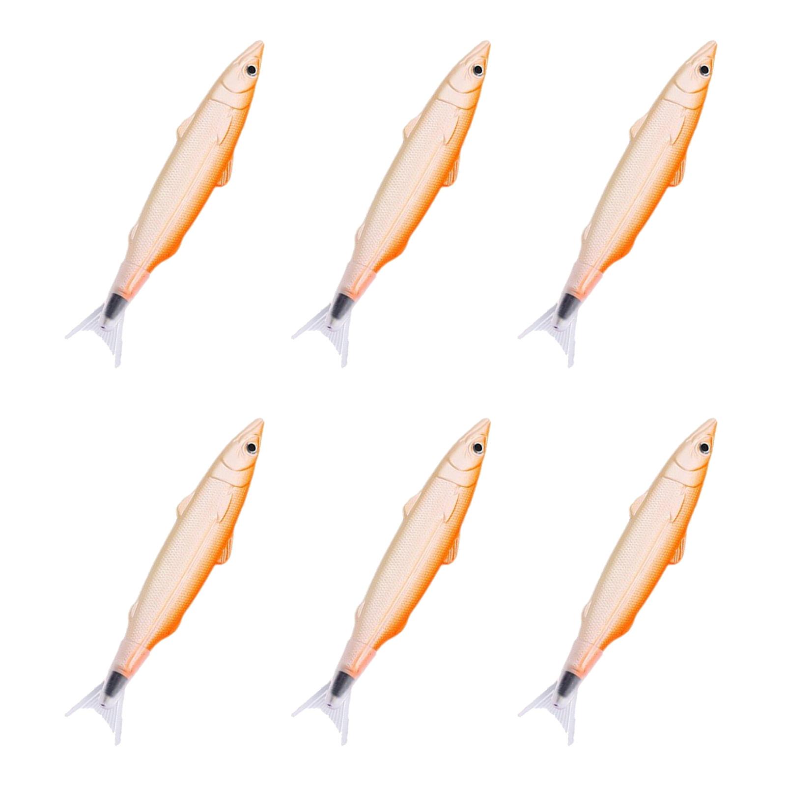 

6 шт. Ручка шариковая в виде рыбки Забавный пишущий инструмент 0,5 мм Сменный стержень Плавное письмо для студенток, женщин, девочек для письма в журнале