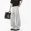 Spring and Autumn American Deconstruction Solid Color Scimitar Sweatpants Men's Cleanfit Loose Straight Versatile Wide-leg Pants