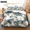 3D Print Red Blue Black Shark Whale Duvet Cover with Pillow Cover High Quality Soft Comforter Cover Bedding 100% Bamboo Fiber