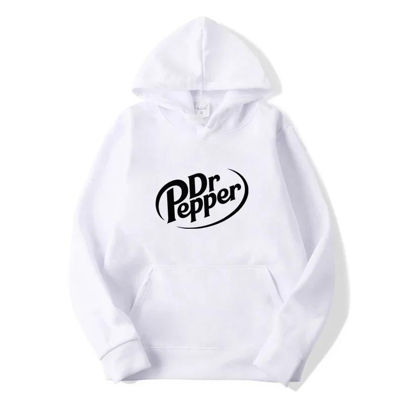 Dr Pepper font printed sweatshirt street men s fashionable hoodie casual men s high-quality sweatshirt top S