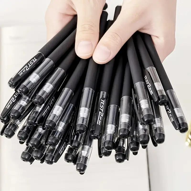 12 Stück Gelstift, schwarzer matter Signierstift, Schreibwaren, Prüfungsstift für Schüler