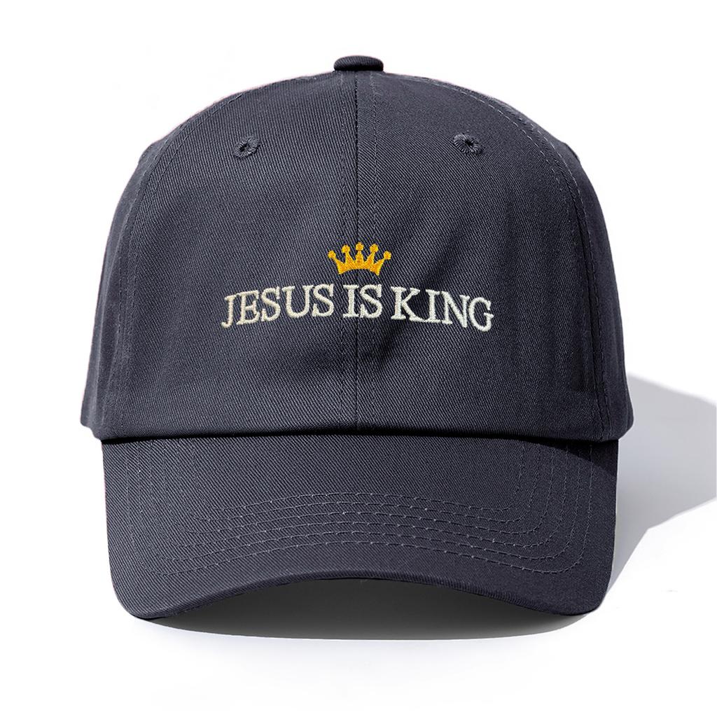 Pc JESUS IS KING Embroidery Baseball Cap for AdultsMinimalist Retro Style Casual Soft Adjustable Dad HatPerfect As Gift