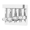 Electric Bass Bridge Tailpiece 4 String Fixed Saddle with Thickened Base Plate Hex Wrench Silver
