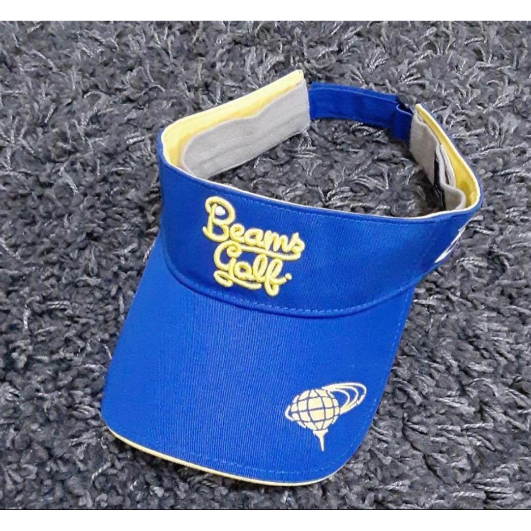 Used [Good Condition] BEAMS GOLF Visor Blue/Yellow Free Size