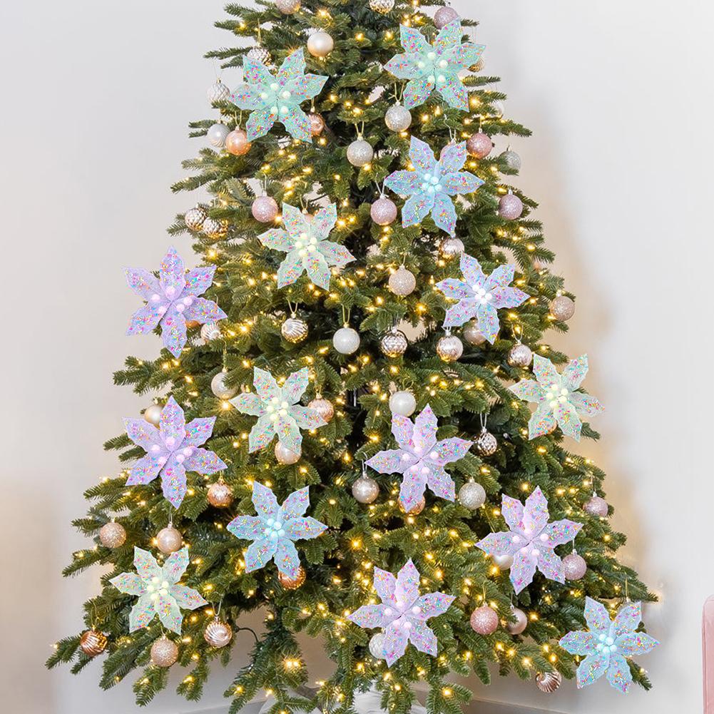 Christmas Flower Decoration Multi Functional Christmas Tree Ornament Simulated Christmas Flower High End For Flower Vases Party