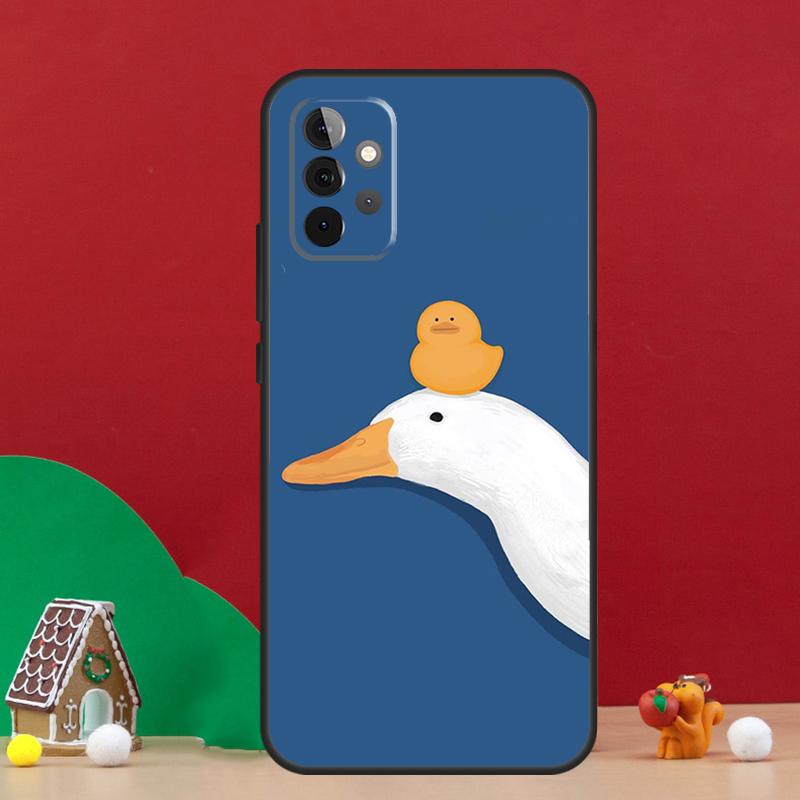 Cartoon Funny Goose Case For Samsung Galaxy A54 A06 A16 A26 A36 A56 A53 A32 A52 A33 A13 A55 A35 A15 A14 A34 A17