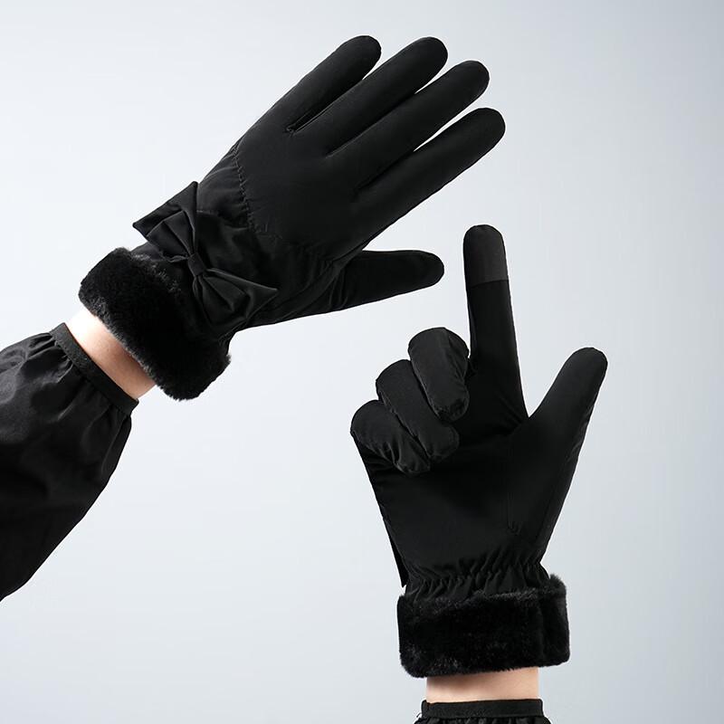 Women s Autumn/Winter Warm Cycling Gloves One Size