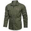 Camicie tattiche dell'esercito da uomo, primavera, autunno, casual, slim, cargo, da esterno, resistenti all'usura, a maniche lunghe, da lavoro