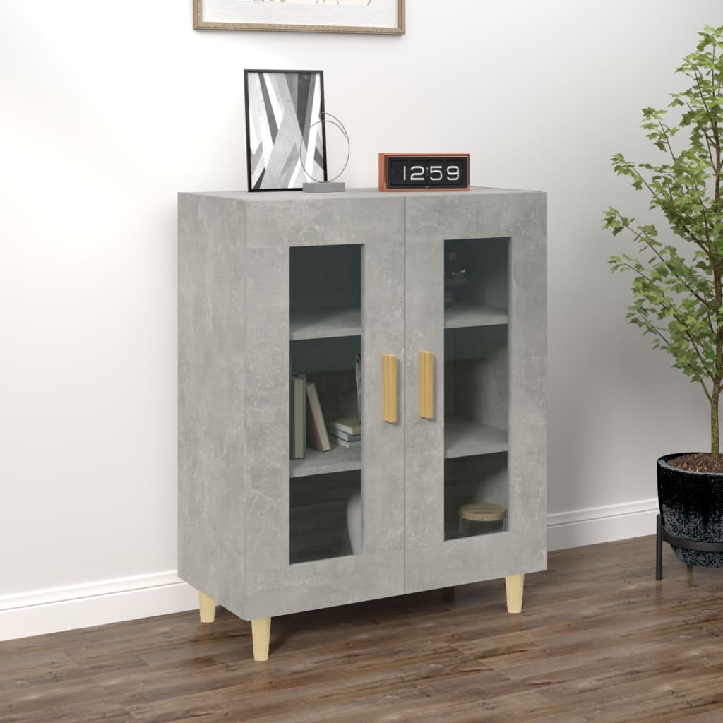 Vidaxl Szafka, Szarość Betonu, 69,5X34X90 Cm, Materiał Drewnopochodny