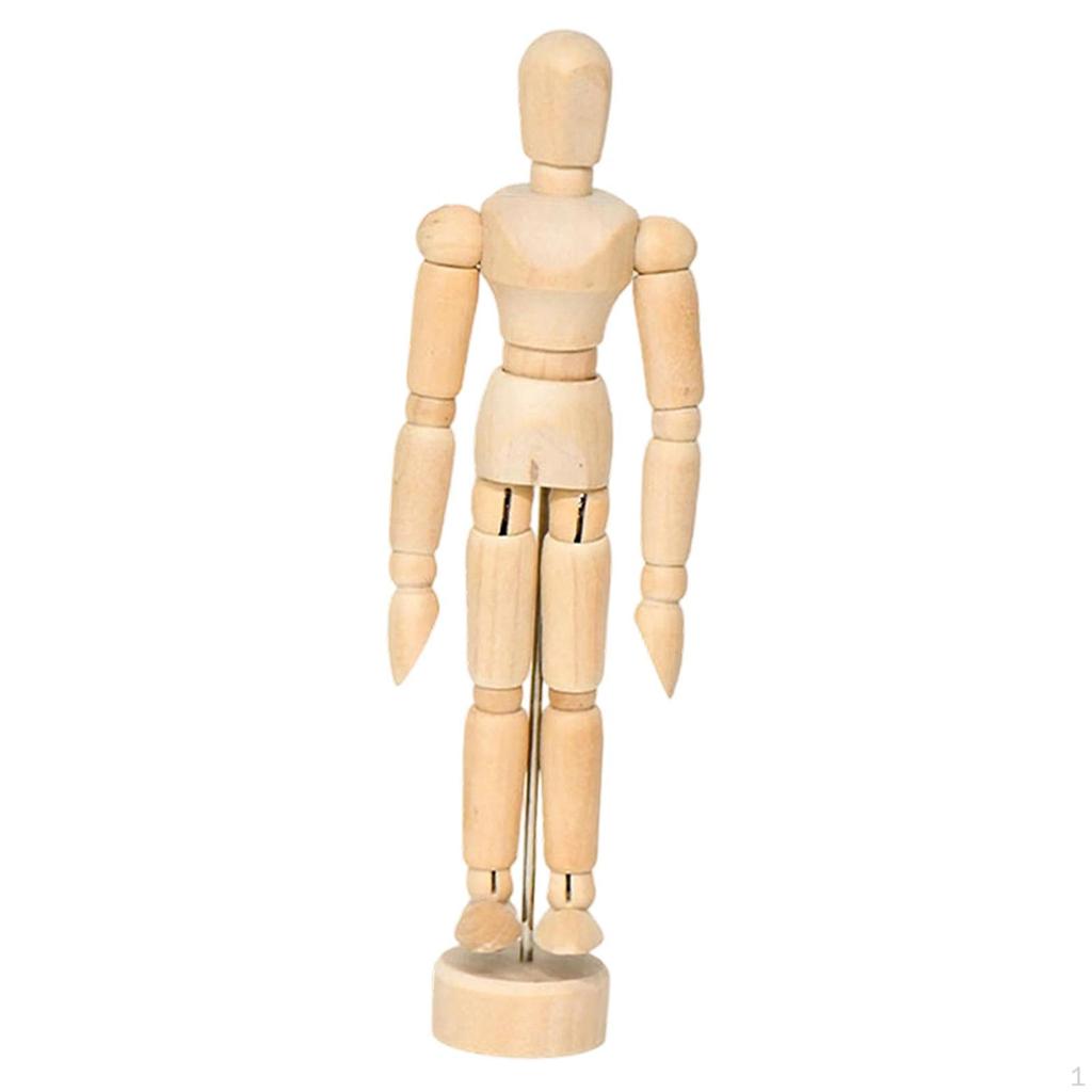 Künstler Holzmannequin Bewegliche Ornament Animator Illustratoren Flexibler Körper 13,5cmx4cm