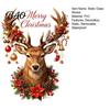 Reusable Winter Window Clings Christmas Reindeer Static Glass Sticker, Removable with Merry Text, PVC Stickers for Holiday Home And Store Decoration