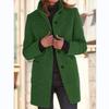 Women Wool Coat Winter Stand Collar Retro European American Fashion Autumn Coat with Lining