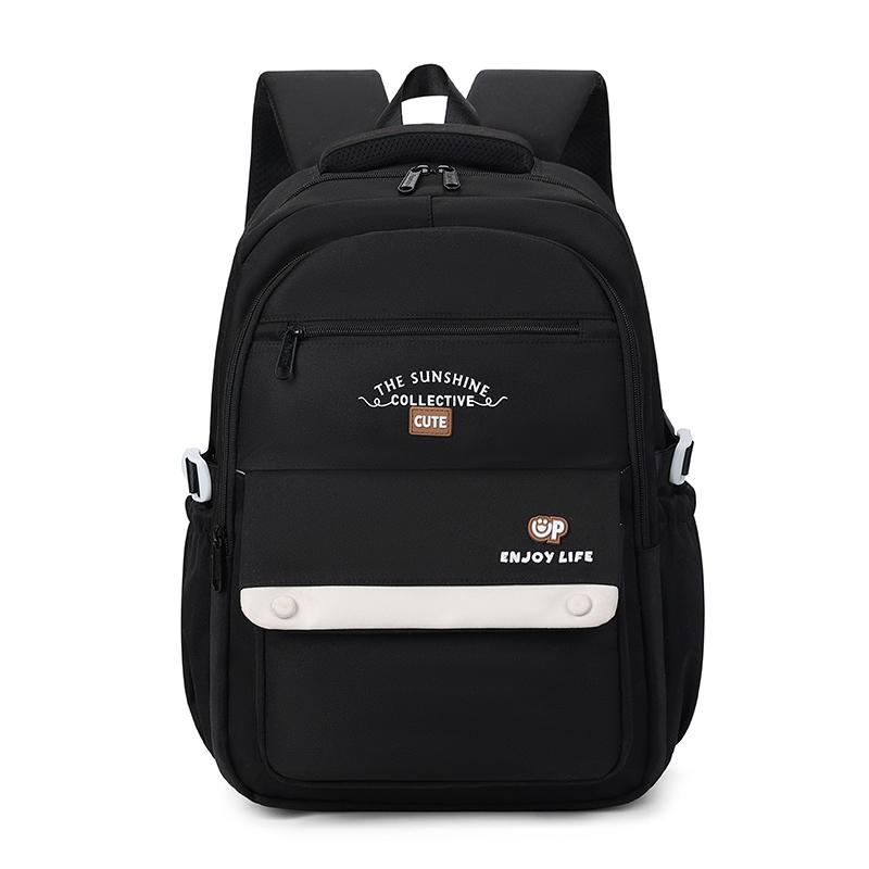 Student Schoolbag Women s Lightweight Waterproof Backpack чёрный