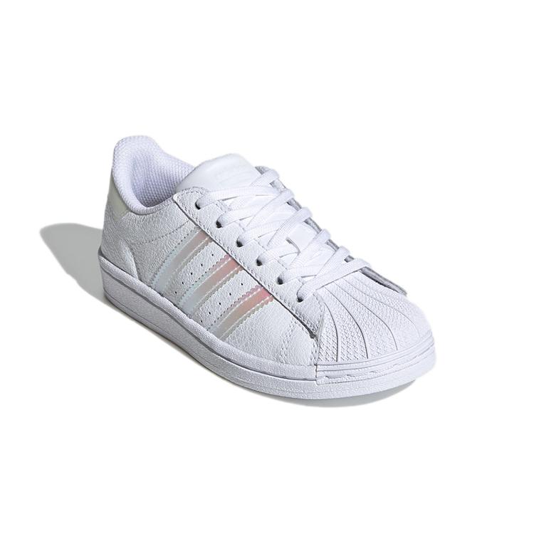 Adidas Originals SUPERSTAR C Comfortable Abrasion Resistant Low top Skateboard Shoes White Pink FW8282