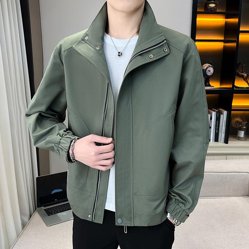 Tooling Jacket Men's Spring and Autumn Lapel Loose Fashion Trend Handsome Large Size Trendy Casual Jacket