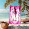 Personalized customized proof beach towel with Catch! Teenieping pattern - soft, absorbent, quick-drying, perfect swimming, camping&bathing