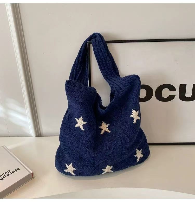 Lazy tote new leisure seaside beach shoulder bag bag straw woven handmade large-capacity holiday woven hollow