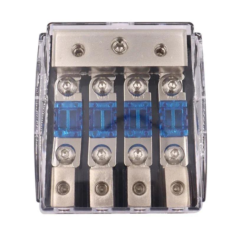 Auto-Audio-Modifikation Zinklegierung Vernickelung Mini-Sicherungshalter Stereo-Audio AFS-Sicherungshalter Stromverteilerblock Sicherungskasten