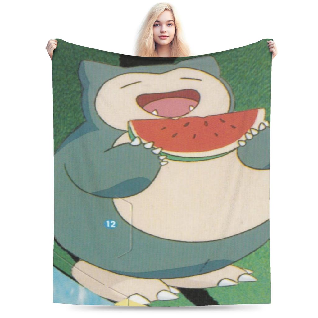 Snorlax Monster Blankets Ultra-Soft Coral Fleece Plush Comfortable Gifts Throw Blanket Plush Thin Quilt