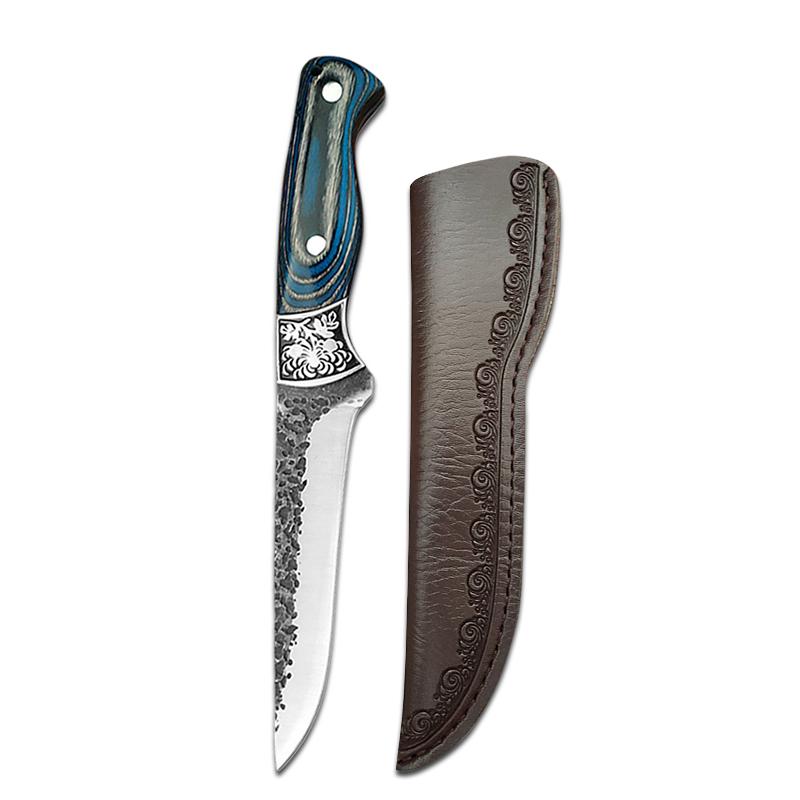 Forged Kitchen Meat Cleaver Butcher Boning Knife Chef Knife Slicing Peeling Fishing Knife with Wood Handle Cooking Tools