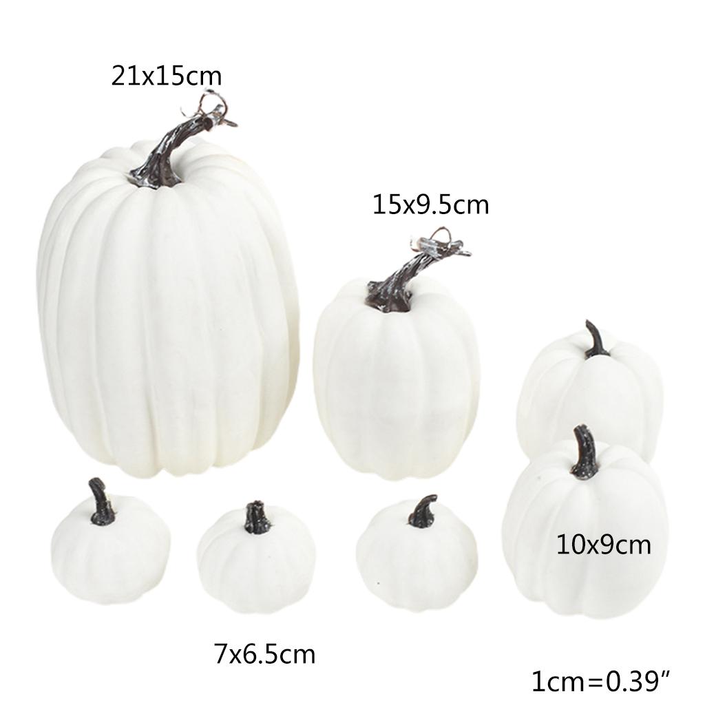 7 pz Zucca Artificiale Assortita Finta Zucca Simulazione per Halloween Festa del Ringraziamento Decorazione Casa Casa