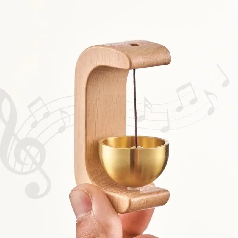 Creative Japanese Style Magnetic Wooden Door Bell Home Entrance Wind Chime Decoration Dopamine Walnut Copper Ornam Wind Chimes