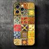 Italian Sicilian Style Floral Pattern Soft Phone Case for iPhone 16 16E 17 Air 15 Pro Max 14 Plus 13 Mini 11 12 7 Black Cover Ba