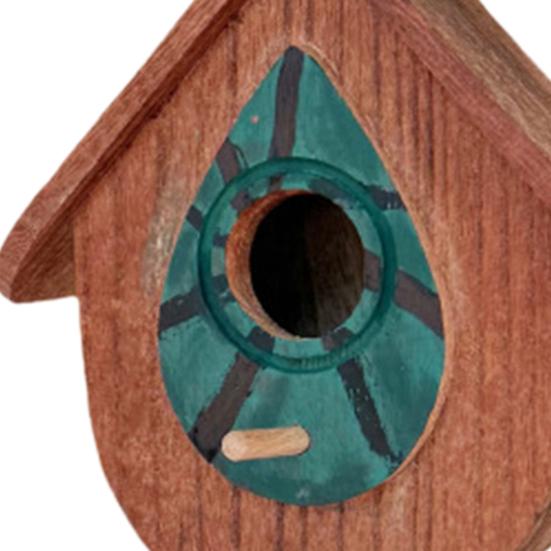 Ahşap Askılı Kuş Evi El Yapımı Bir Çerçeve Kuş Evi Açık Hava Bahçe Dekoru Çalıkuşları Chickadees Sinek Kuşları için Kuş Evi