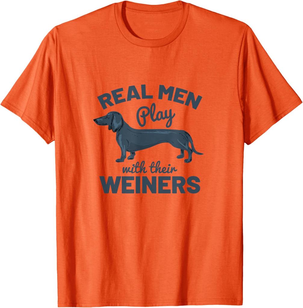 Funny Dachshund Weiners Dog Lover Unisexs Cotton Casual TShirt Graphic Tee