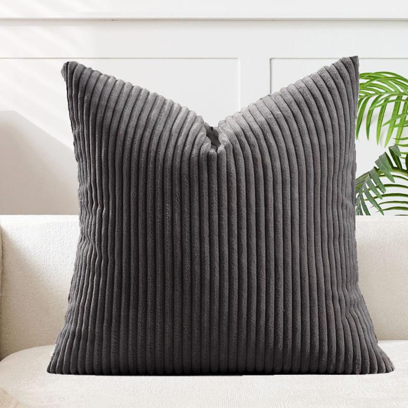 2 Pack Corduroy Pillow Covers, Soft Textured Fabric, Double-Sided Design with Zipper Closure,Suitable for Sofa, Bed, Living Room,Home Decoration