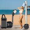 Portable Electric Shower 6000mAh Rechargeable Pump AC Adapter Rechargeable Shower with Smart Digital Display