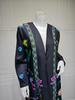MQ236 Women's Middle Eastern Fashion: Printed Abaya Robe with Hijab & Cardigan, Large Swing Overcoat