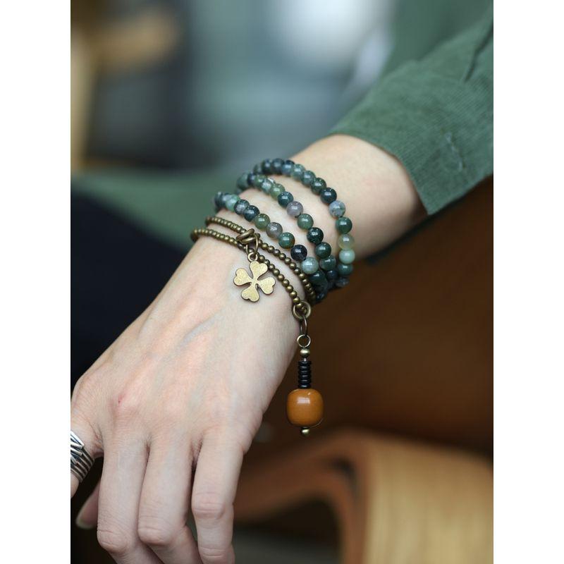 

Оригинальный дизайн агат женский многослойный ретро элегантные украшения Girls size 16