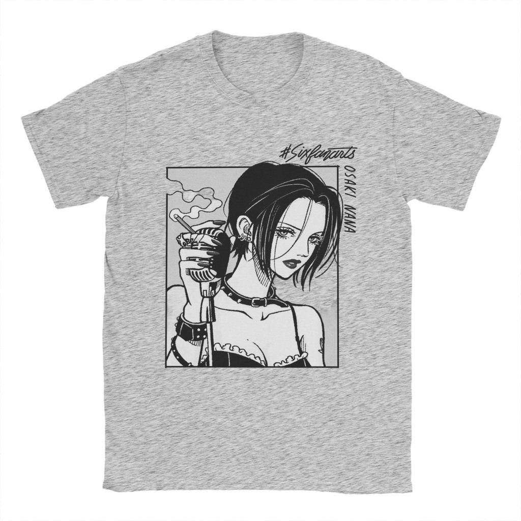 NANA T Shirts Men Women Cotton Funny T-Shirts O Neck Anime Nana Osaki Tees Short Sleeve Tops Plus Size