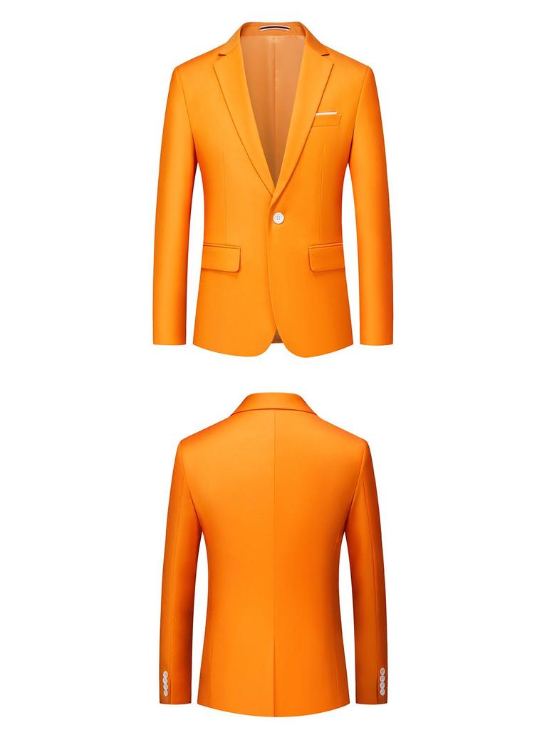 2025 Spring/Autumn Men's Solid Color Single-Button Business Casual Suit Jacket