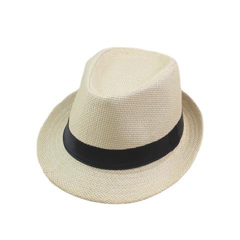 New Straw Hat Men's Sunshade Top Hat British Retro Jazz Hat Gentleman's Hat Sun-proof Straw Hat Women's Versatile