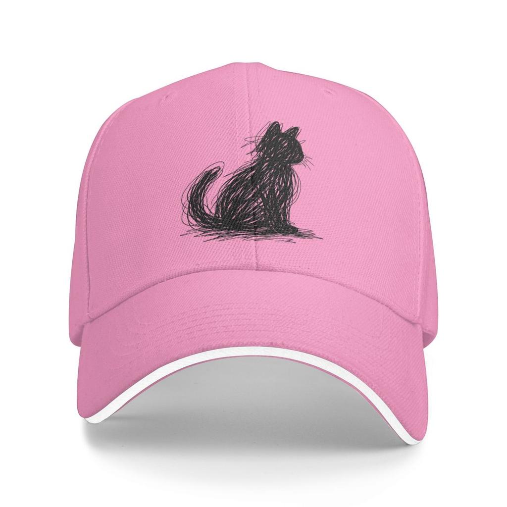 Baseball Caps Cat Line Funny Modern Sketch Animal Awesome Casquette Unisex Sport Summer Caps