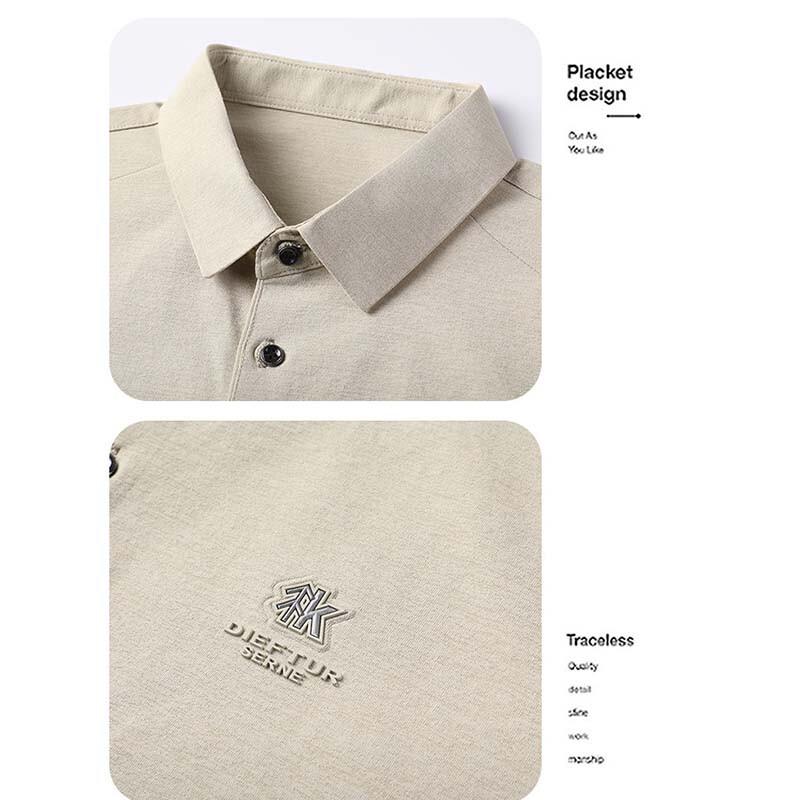 ROMON Men's Business Casual Polo Shirt