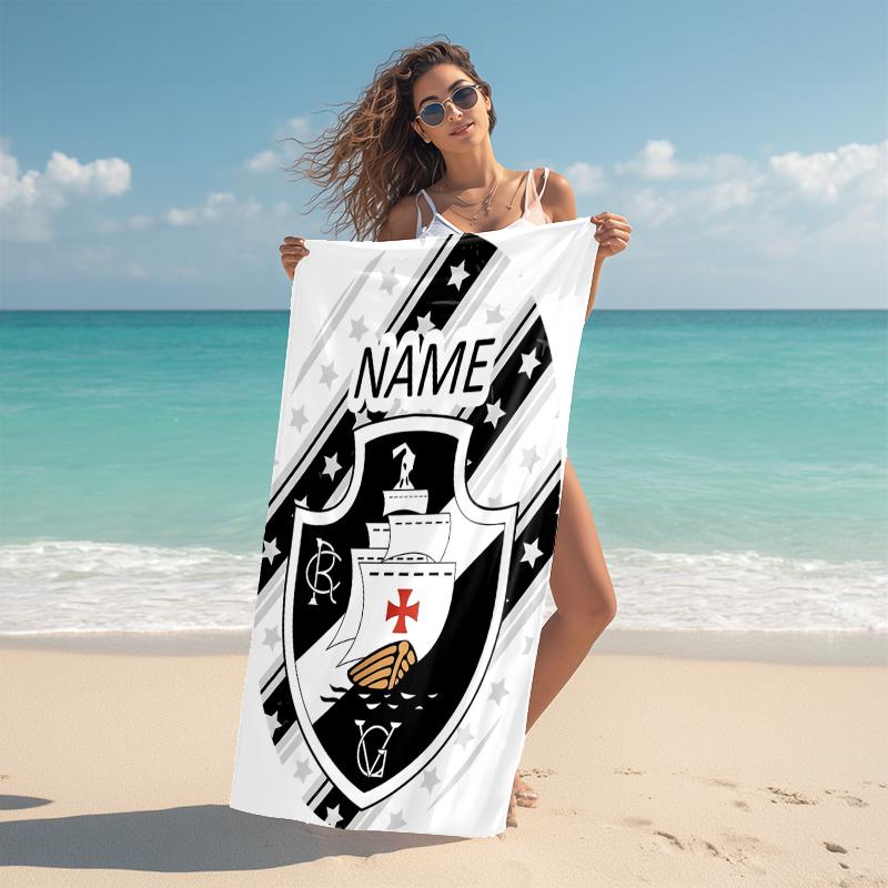 Personalized Nautical Crest Emblem Beach Towel Microfiber Beach Towel Thin Absorbent for Beach Swimming Yoga Bath Sports. 0910114